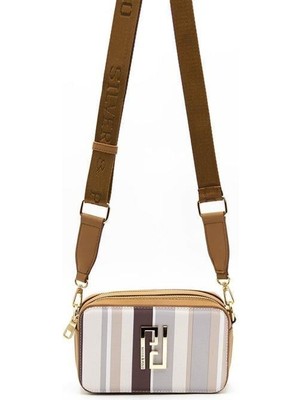 Silver & Polo Silver Polo SP1078 Kadın Çapraz Çanta Ekose Mix-A.Taba