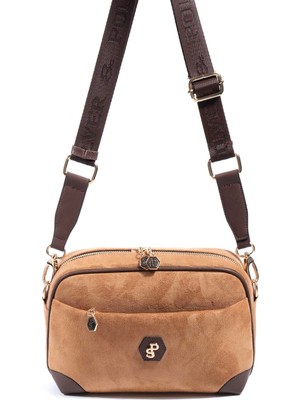 Silver & Polo Silver Polo Taba - Kahve Süet Kadın Çapraz Çanta SP1094