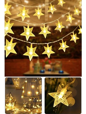 Allians 20'li 3 Metre Pilli LED Işık Yıldız Dizeleri, Animasyonlu Ev Dekorasyonu