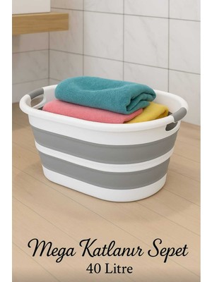 PremiumPort Katlanabilir 38 Litre Sepet, Hafif ve Pratik Saklama Çözümü