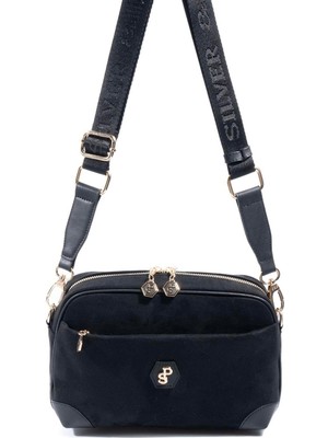 Silver & Polo SP1094 Kadın Çapraz Çanta Süet Siyah