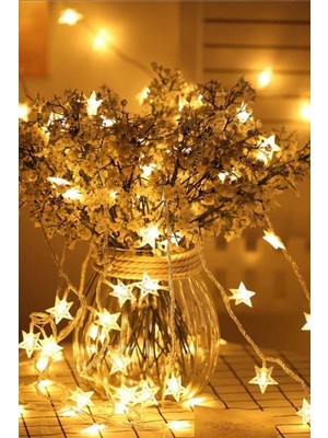 Allians Yıldız LED Dizeleri 20'li 3 Metre Pilli Dekoratif Aydınlatma