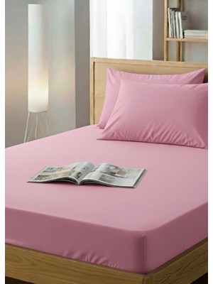 Ladybella Lastikli Yatak Çarşafı Lastikli Penye Çarşaf + 1 Adet Yastık Kılıfı Tek Kişilik One Size