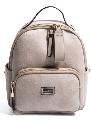 Silver & Polo SP1130 Kadın Sırt Çantası Süet Bej-Kum