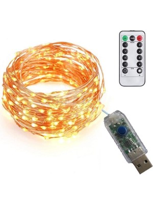 Allians Renkli Peri Tel LED Işık, Kumandalı, Animasyon, USB Bağlantılı, 10 Metre