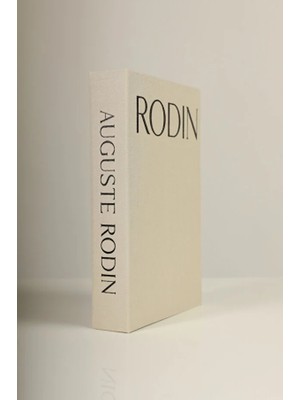 Kumaş Kaplı Rodin Bej Gold Dekoratif Kitap Kutu