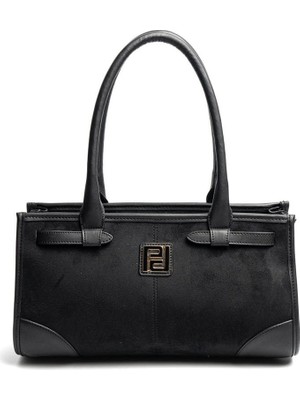 Silver & Polo SP1261 Kadın El Çantası Süet Siyah
