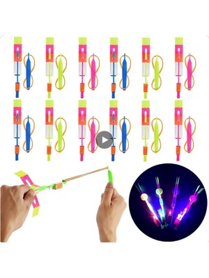 Allians Işıklı Sapan Roket Helikopter Uçan Oyuncak, Partiye Renkli Hava Kat!