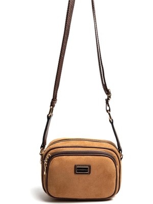 Silver & Polo SP1111 Kadın Çapraz Çanta Süet Taba-Kahve