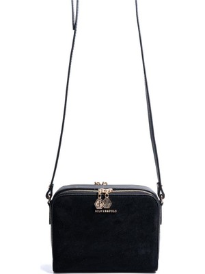 Silver & Polo SP888 Kadın Çapraz Çanta Süet Siyah