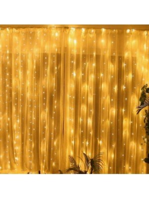 Allians 3MX3M USB Perde LED 300LED Kumandalı 8 Fonksiyonlu Işıklandırma