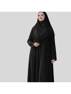 Hanique Pamuk Penye Namaz Elbisesi Tek Parça-Yumuşak Esnek Rahat Kalıp