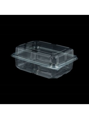 PremiumPort 100 Adet Plastik Sızdırmaz Gıda Kabı, 750 Gr, Yüksek Kapak, Bombe Kapak