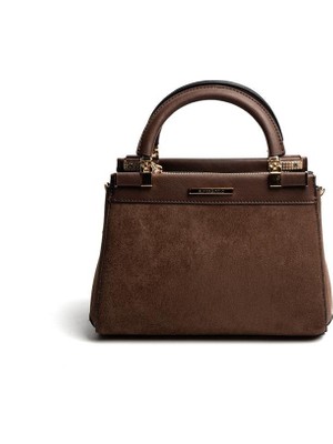 Silver & Polo Silver Polo SP1193 Kadın El Çantası Süet Kahve-Kahve