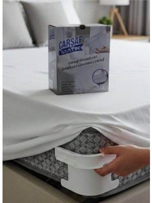 abnturk Çarşaf Düzenleyicisi Çarşafı Kaydırmayan Yatak Köşe Sabitleyici 4 Adet Beyaz Plastik