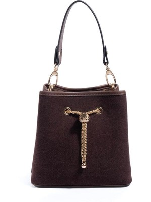 Silver & Polo Silver Polo Kahve - Kahve Süet Kadın Çapraz Çanta SP1266