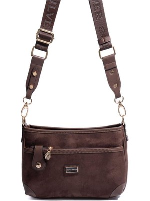 Silver & Polo SP1160 Kadın Çapraz Çanta Süet Kahve Şık Görünüm ve Ergonomik Tasarım