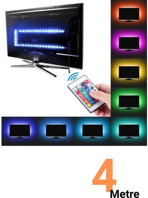 Allians 4 Metre Kumandalı Rgb Şerit Led, Iç Mekan, Animasyonlu, 3 Çipli