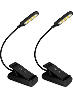 Miquelrius Lz De Lectura Şarj Edilebilir Amber Okuma Işığı, Mavi Işık Kilidi Bulunan Kitap Işığı, Göz Bakımı Için 7 Led, 9 Renk, 9 Parlaklık Seviyesi, Yatakta Okuyan Çocuklar Için Klips ve Gösterge ile