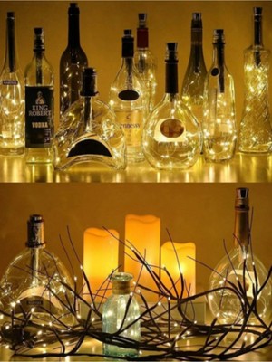 Allians 2m Tıpa LED Peri Işığı Seti, Pilli Güç Kaynağıyla Dekoratif Işıklar