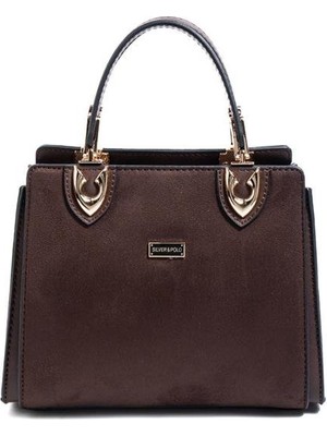 Silver & Polo SP1133 Kadın El Çantası Süet Kahve