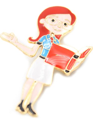 Royaleks Öğretmen Broş - Beyaz