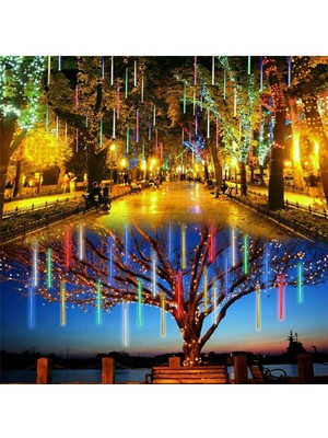 Allians Akan Meteor Yağmur LED 50 cm 8 Tüp Iç-Dış Mekan Dekor Süsleme Işık