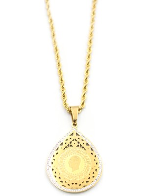 Royaleks Yarımlık Damla Kolye - Altın