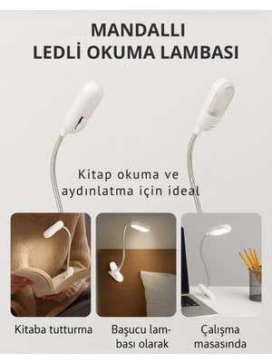 Allians Pratik Mini Masa Lambası, Taşınabilir ve Kullanışlı Okuma Işığı