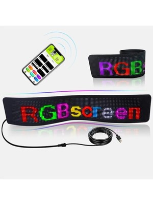 Allians Esnek USB LED Piksel Panel, Kayan Metin Animasyonu, Bluetooth Kontrol