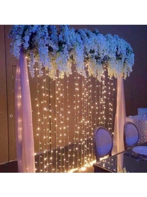 Allians 3X3M 240 LED Çok Fonksiyonlu Perde Işık, 12 Saçaklı Günışığı Atmosfer