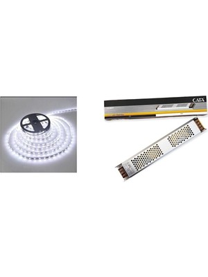 Allians 15 Metre Beyaz Çip Şerit LED ve 21 Amper LED Trafosu Takım