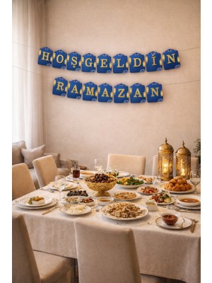 Okavango "hoş Geldin Ramazan" Dekorlu Süsü, Ramazan Süsleri, Ramazan Tavan Süsü Ürünleri Ramazan Süsleri, Sahur Iftar