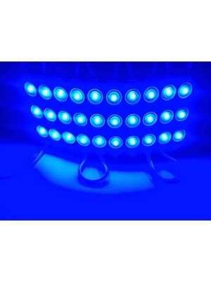 Allians Mavi 3’lü Mercek Modül Led, 1.5W, 12V, Smd 2835, 20 Adet