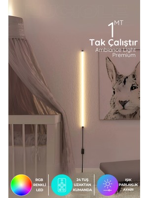 Allians Renkli Çok Özellikli Köşe LED Gece Lambası Yatak Üstü Aplik