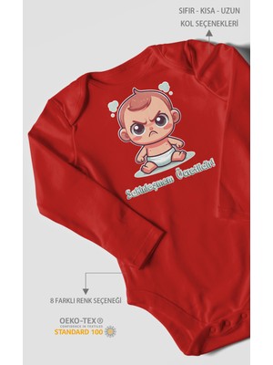 Morivo Kids Sakinleşmem Ücretlidir Baskılı Bebek Zıbını – Çıtçıtlı Body | %100 Pamuk Uzun Kol