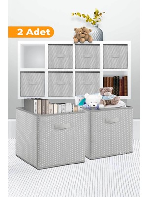 PremiumPort 2'li Dolap Içi Çamaşır Oyuncak Düzenleyici Kutusu 30X30X30CM