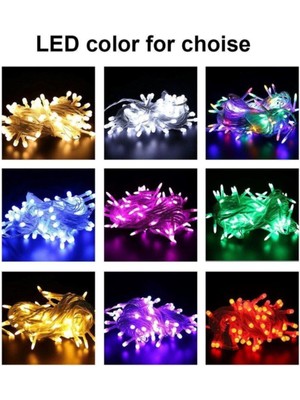 Allians 10M Rgb LED Fişli Noel ve Yılbaşı Ağaç Dekoratif Aydınlatma