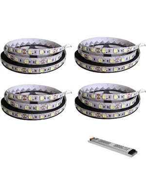 Allians 20M Şerit LED Çipli Beyaz + 33A Ultra Slim Trafo Iç Mekan Double Fansız