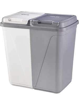 PremiumPort Çift Gözlü 90 Litre Çamaşır Sepeti, Pratik ve Şık Depolama Çözümü