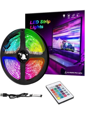 Allians 5 Metre Bluetooth Kumandalı Rgb USB Şerit LED Işık Takımı