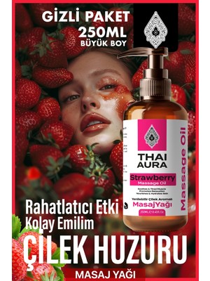 Feyza Design 250ML Çilekli Masaj Yağı - Doğal ve Ferahlatıcı Thai Masaj Deneyimi