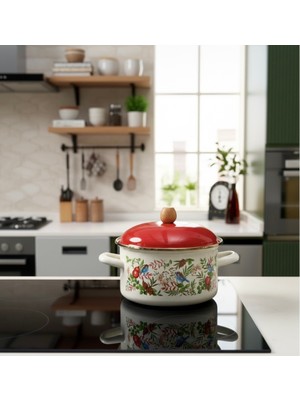 Emaye 3 Litre Emaye Tencere Yoğurt Bakraç Saklama Tenceresi