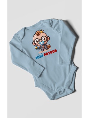Morivo Kids Mini Patron Baskılı Bebek Zıbını – Çıtçıtlı Body | %100 Pamuk Uzun Kol