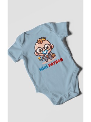 Morivo Kids Mini Patron Baskılı Bebek Zıbını – Çıtçıtlı Body | %100 Pamuk Kısa Kol