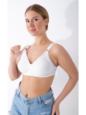 Nyxelle Lingerie Beyaz Dikişsiz Toparlayıcı Sütyen - 501