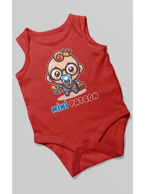 Morivo Kids Mini Patron Baskılı Bebek Zıbını – Çıtçıtlı Body | %100 Pamuk Sıfır Kol