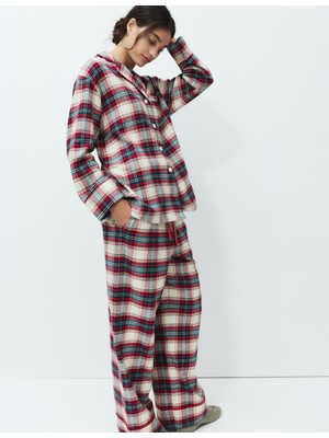 Marks & Spencer Pamuklu Kareli Pijama Takımı