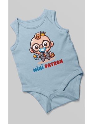 Morivo Kids Mini Patron Baskılı Bebek Zıbını – Çıtçıtlı Body | %100 Pamuk Sıfır Kol