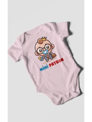 Morivo Kids Mini Patron Baskılı Bebek Zıbını – Çıtçıtlı Body | %100 Pamuk Kısa Kol